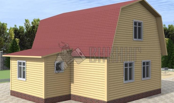 Деревянный дом 7x8 Гамма-36