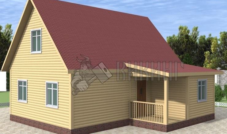 Деревянный дом 8,5x9 Гамма-38