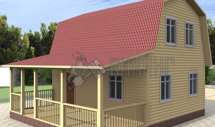 Деревянный дом 8x9 Гамма-40