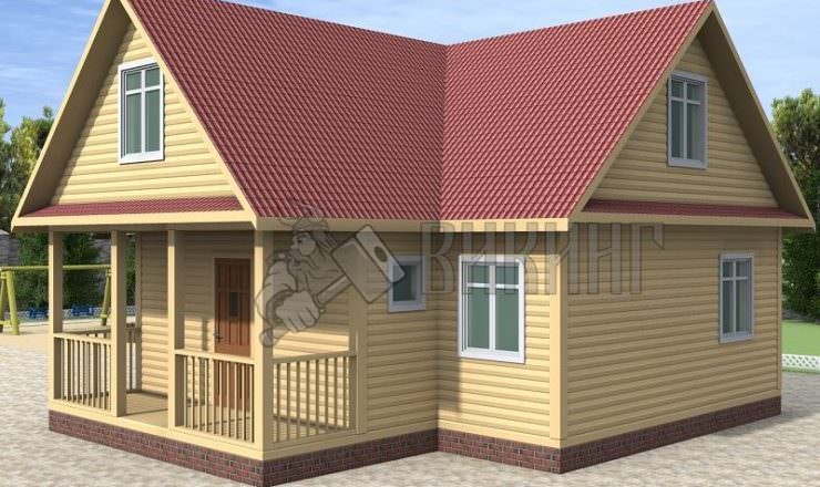 Деревянный дом 9x9 Гамма-41