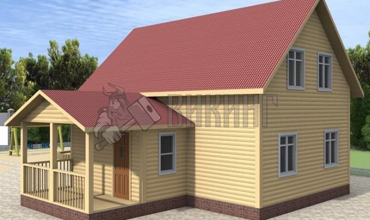 Деревянный дом 6x9 Альфа-7
