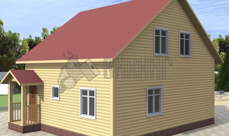 Деревянный дом 7x8 Альфа-13
