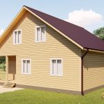 Каркасный дом с мансардным этажом 10х10м