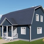 Каркасный дом с мансардным этажом 7х9