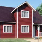Каркасный дом с мансардным этажом 6х9м
