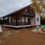 Каркасный дом полтора этажа 9х11