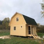 Каркасный дом с мансардным этажом 6х6м «Каменногорск»